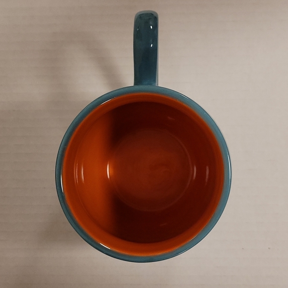 Set of 4 Gorgeous Ankara Turquoise and Orange Mugs - Picture 7 of 11